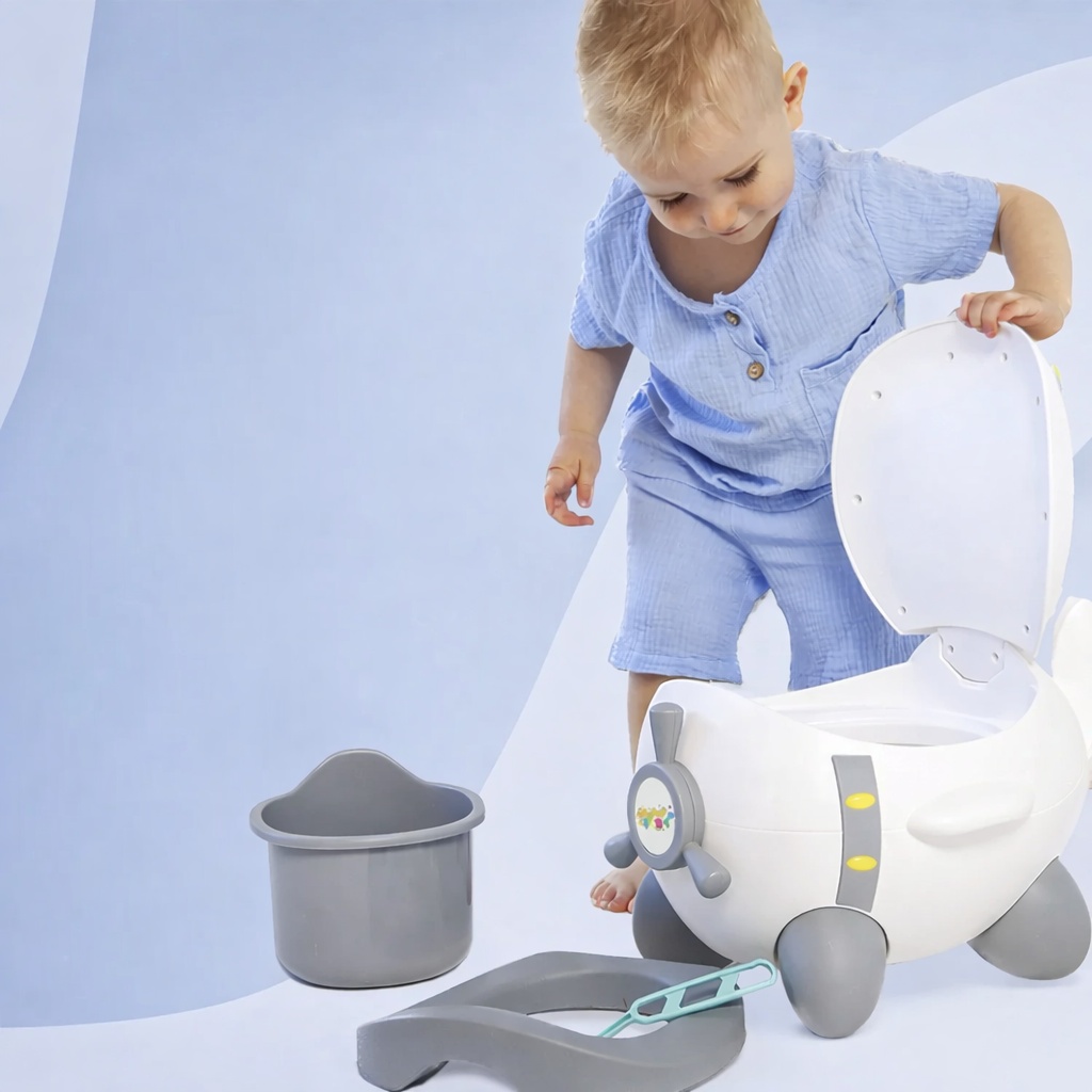 Дитячий горщик-вертоліт з кришкою, м'яким сидінням і знімним контейнером - мініатюра 8