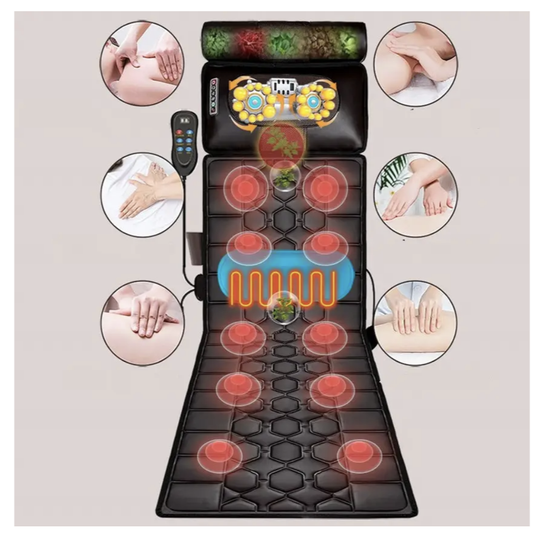 Масажний мат MS-150YX з підігрівом, 9 рівнями інтенсивності і пультом - мініатюра 2