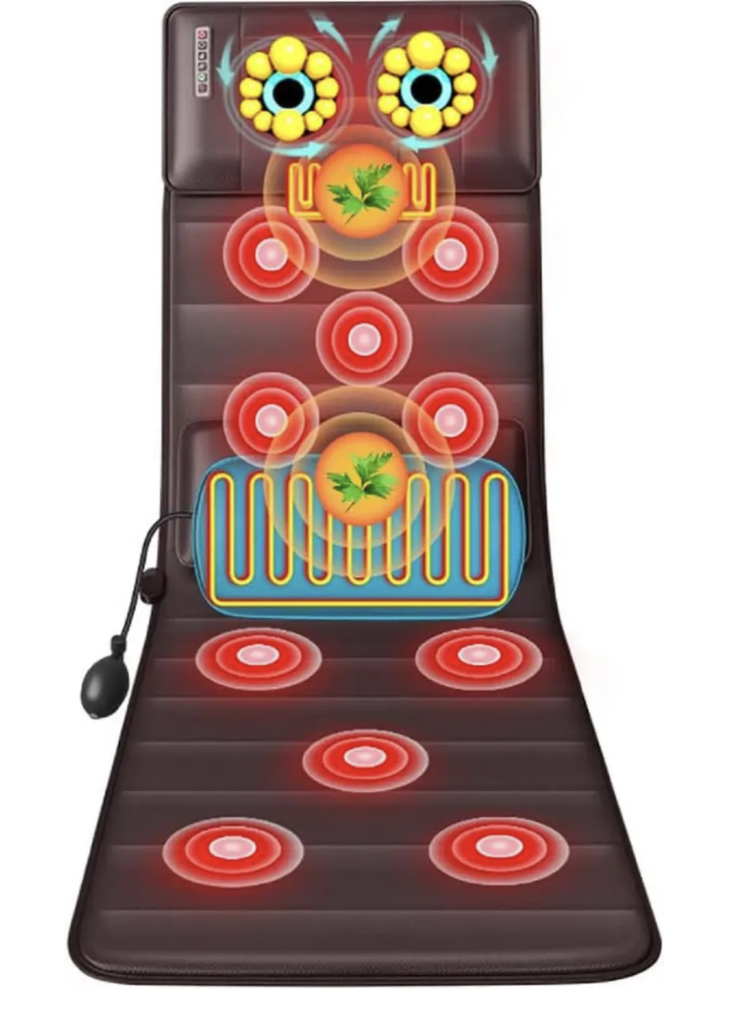 Масажний мат MS-150YX з підігрівом, 9 рівнями інтенсивності і пультом - мініатюра 3