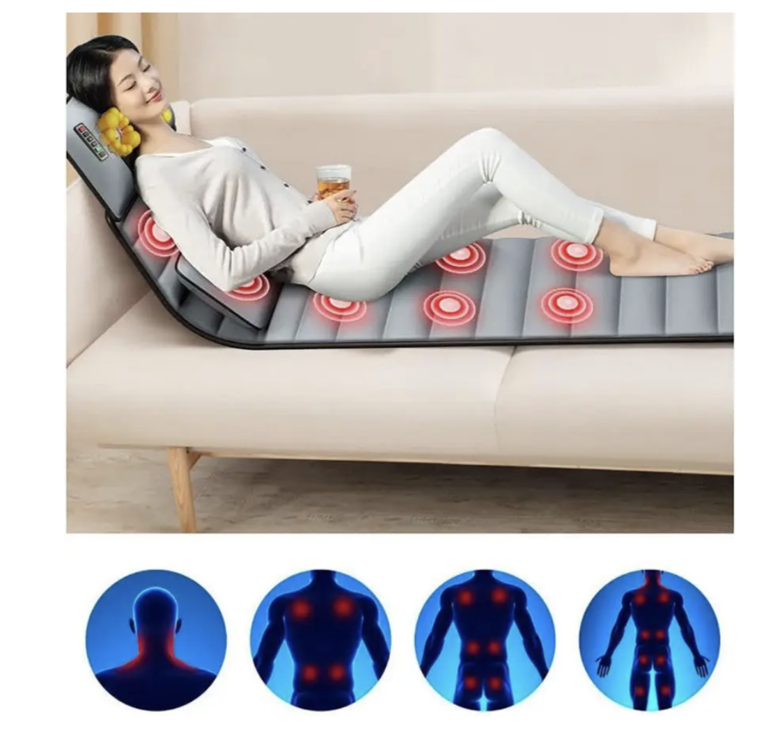 Масажний мат MS-150YX з підігрівом, 9 рівнями інтенсивності і пультом - мініатюра 5