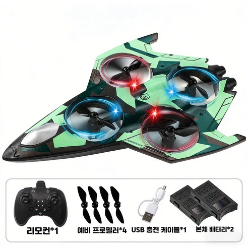 RC літак-квадрокоптер Sky Overlord YX110 з LED-підсвіткою, автозльотом і трюками 360° - мініатюра 2