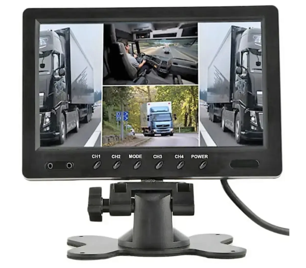Автомобільний монітор 9 дюймів для камери заднього виду з козирком і пультом - мініатюра 7