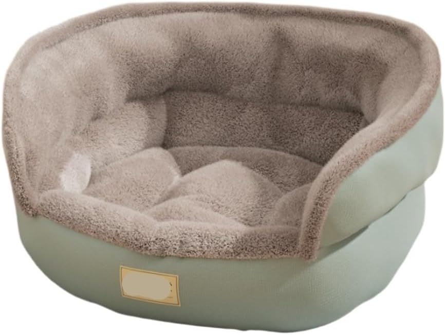 Лежак-пуфик для котів і собак сірий M 50×40 см MA818 ∙ М’який лежак-пуфик MA818 для маленьких і середніх порід