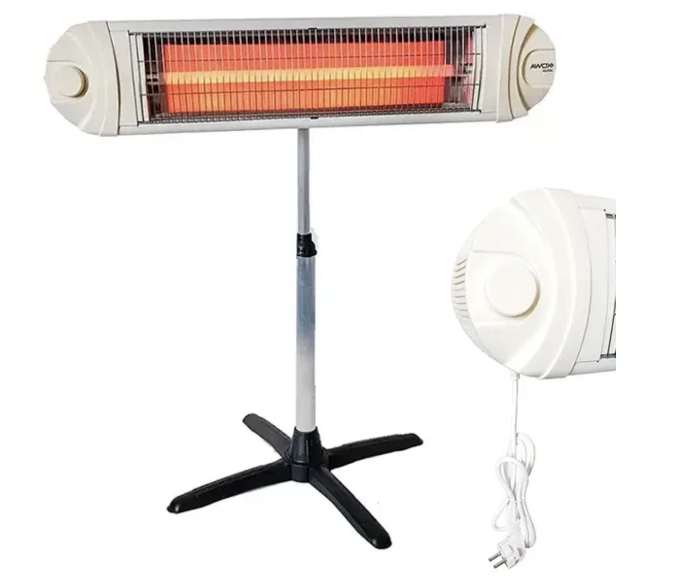 Інфрачервоний обігрівач AWOX Ecotec 2500 Вт з триногою і настінним кріпленням - мініатюра 4