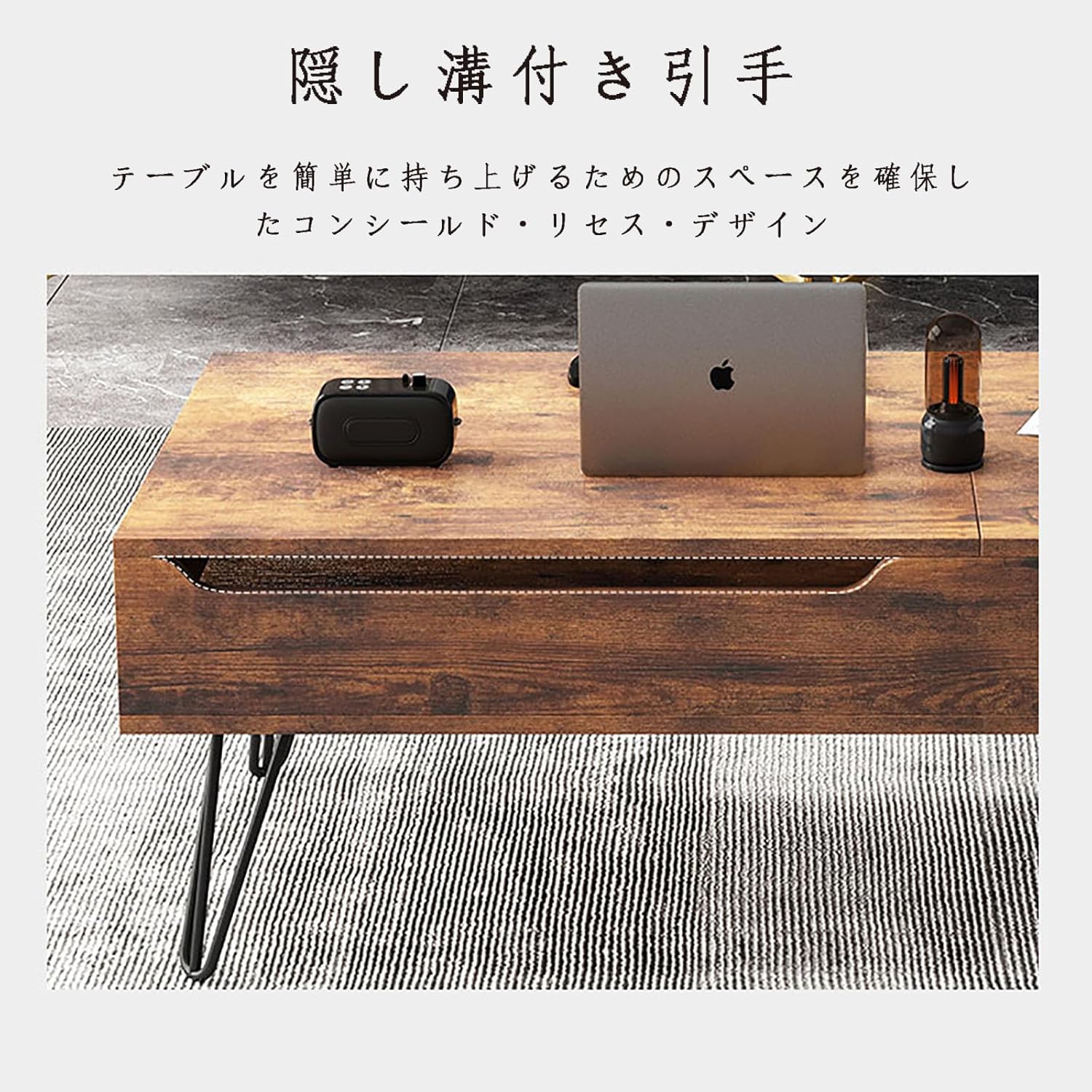 Журнальний стіл-трансформер 1932 з підйомною стільницею і прихованим відсіком - мініатюра 5