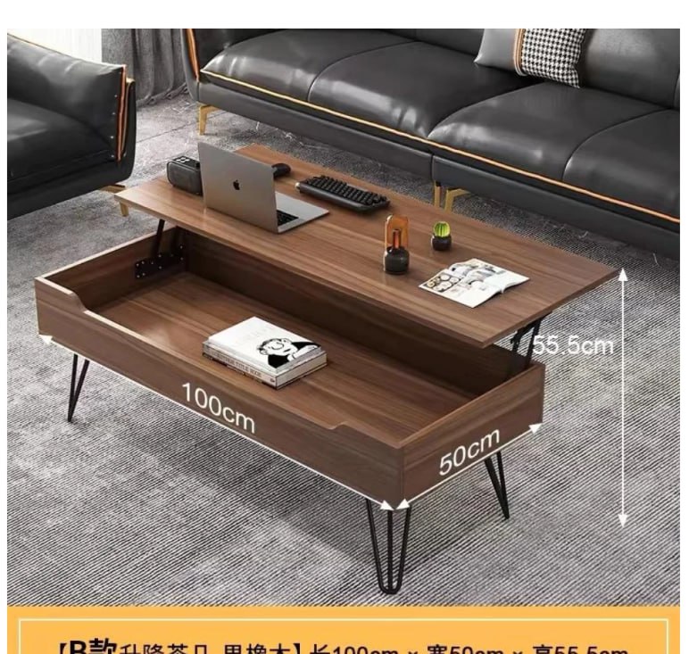 Журнальний стіл-трансформер 1932 з підйомною стільницею і прихованим відсіком - мініатюра 9