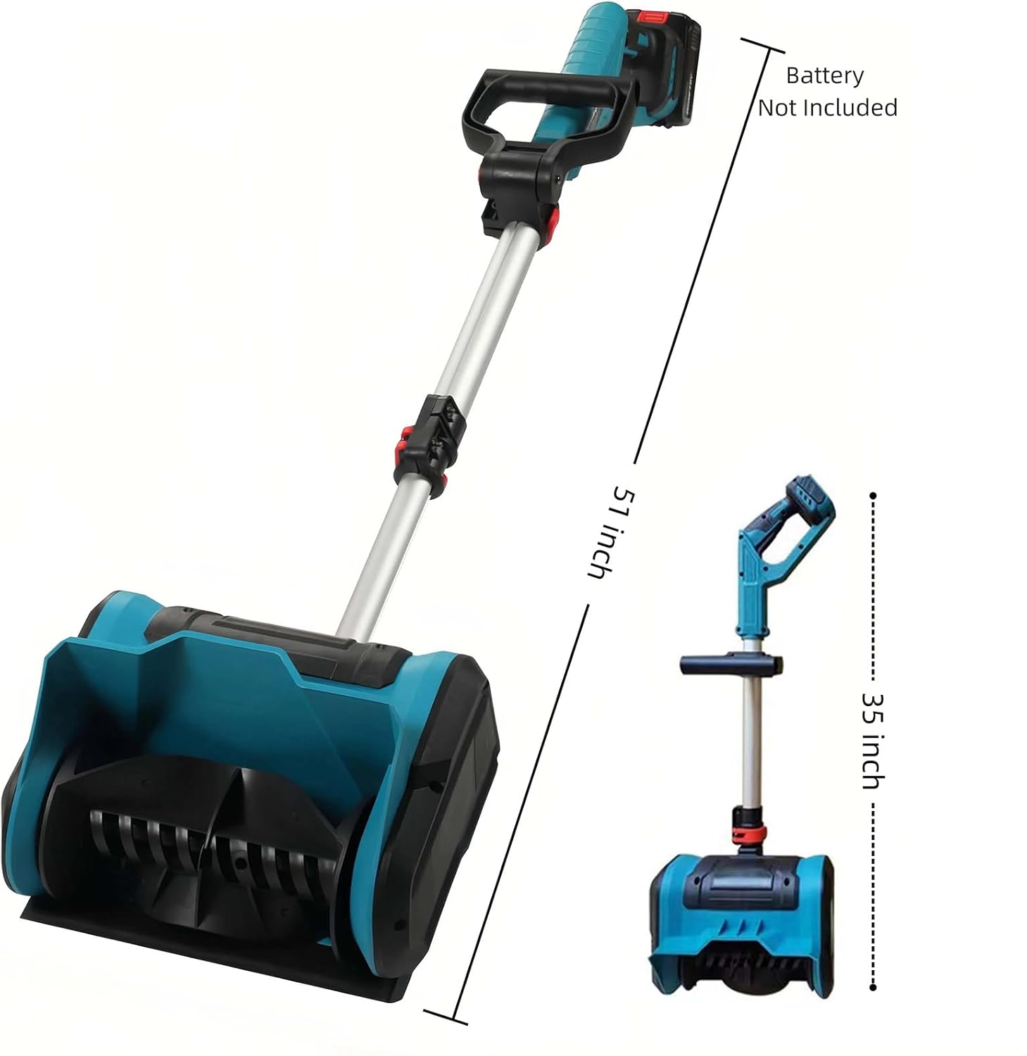 Акумуляторний снігоприбирач Krafftec 36V 6Ah з двома батареями і шириною захвату 31 см - мініатюра 2