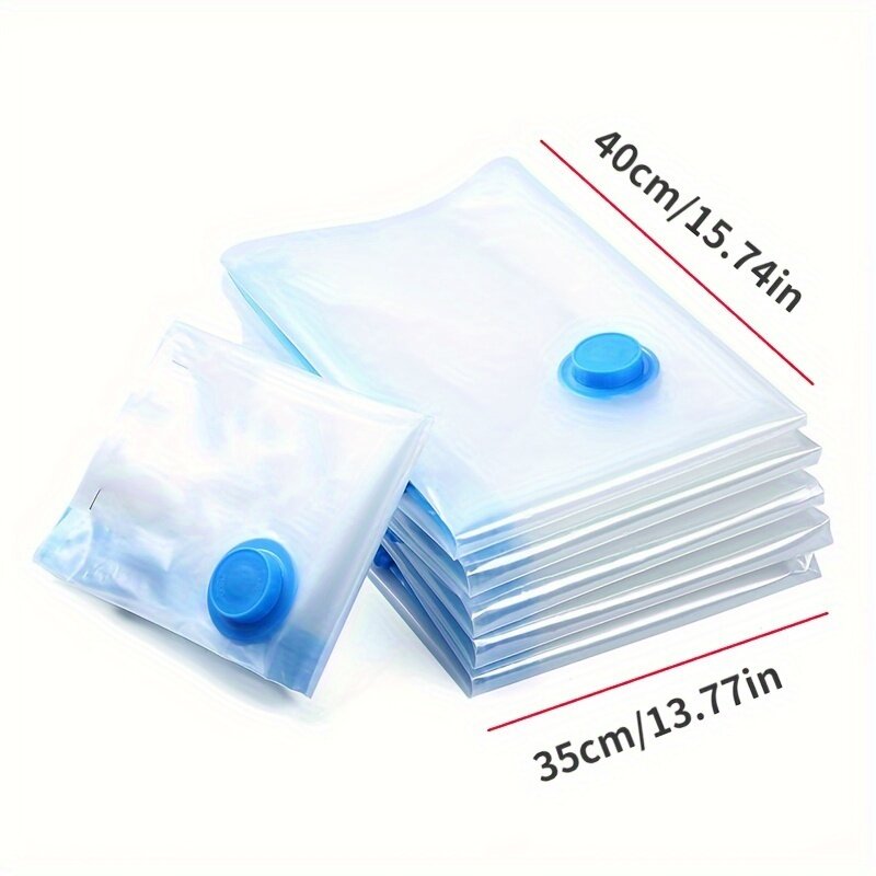 Набір вакуумних пакетів 9 шт з насосом для компактного зберігання одягу і білизни - мініатюра 7