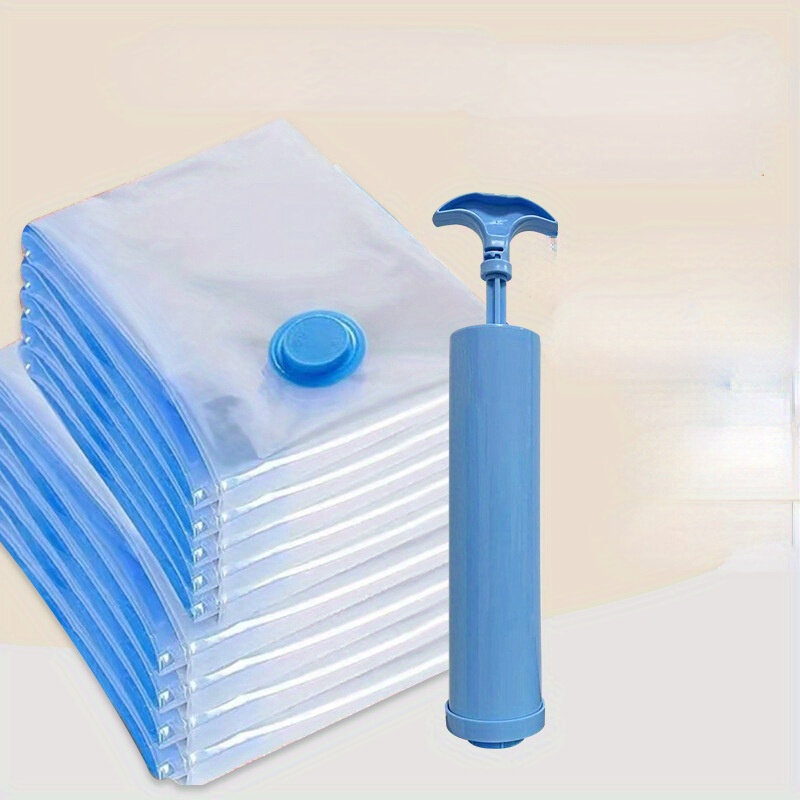 Набір вакуумних пакетів 9 шт з насосом для компактного зберігання одягу і білизни - мініатюра 8