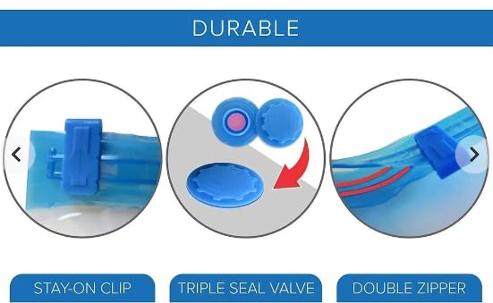 Набір вакуумних пакетів 11 шт з насосом для одягу, ковдр і сезонного зберігання - мініатюра 2