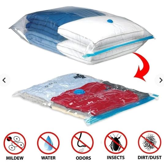 Набір вакуумних пакетів 11 шт з насосом для одягу, ковдр і сезонного зберігання - мініатюра 5