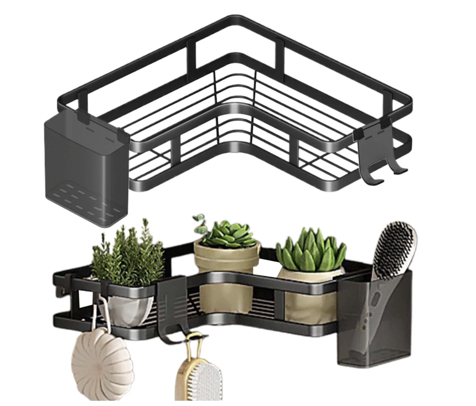 Кутові полиці для ванної Corner Shower Caddy ∙ Компактне та зручне зберігання аксесуарів Corner Shower Caddy