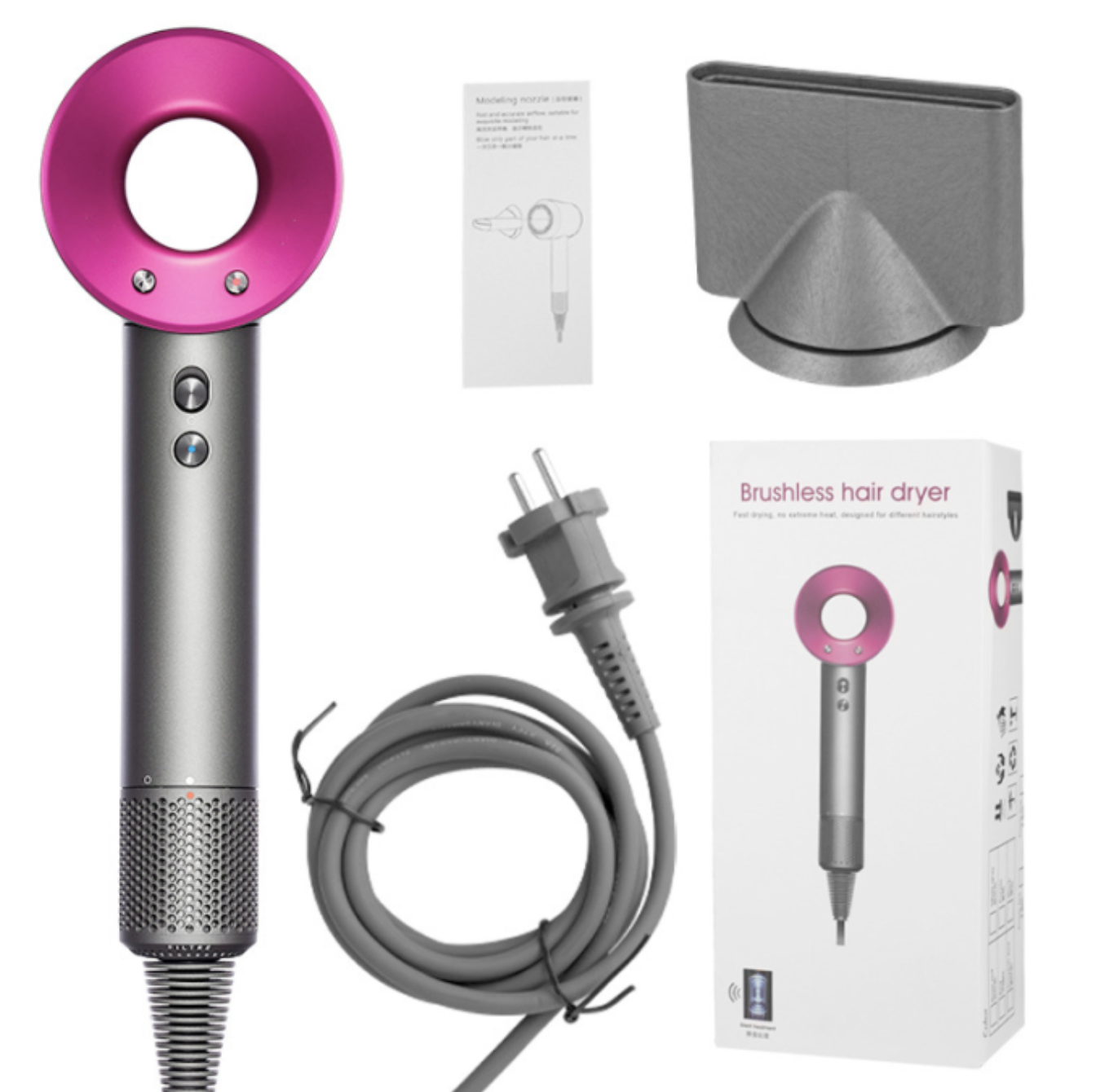 Іонний фен Leafless Hair Dryer S238-1 з 3 швидкостями, 3 температурами і холодним обдувом - мініатюра 8