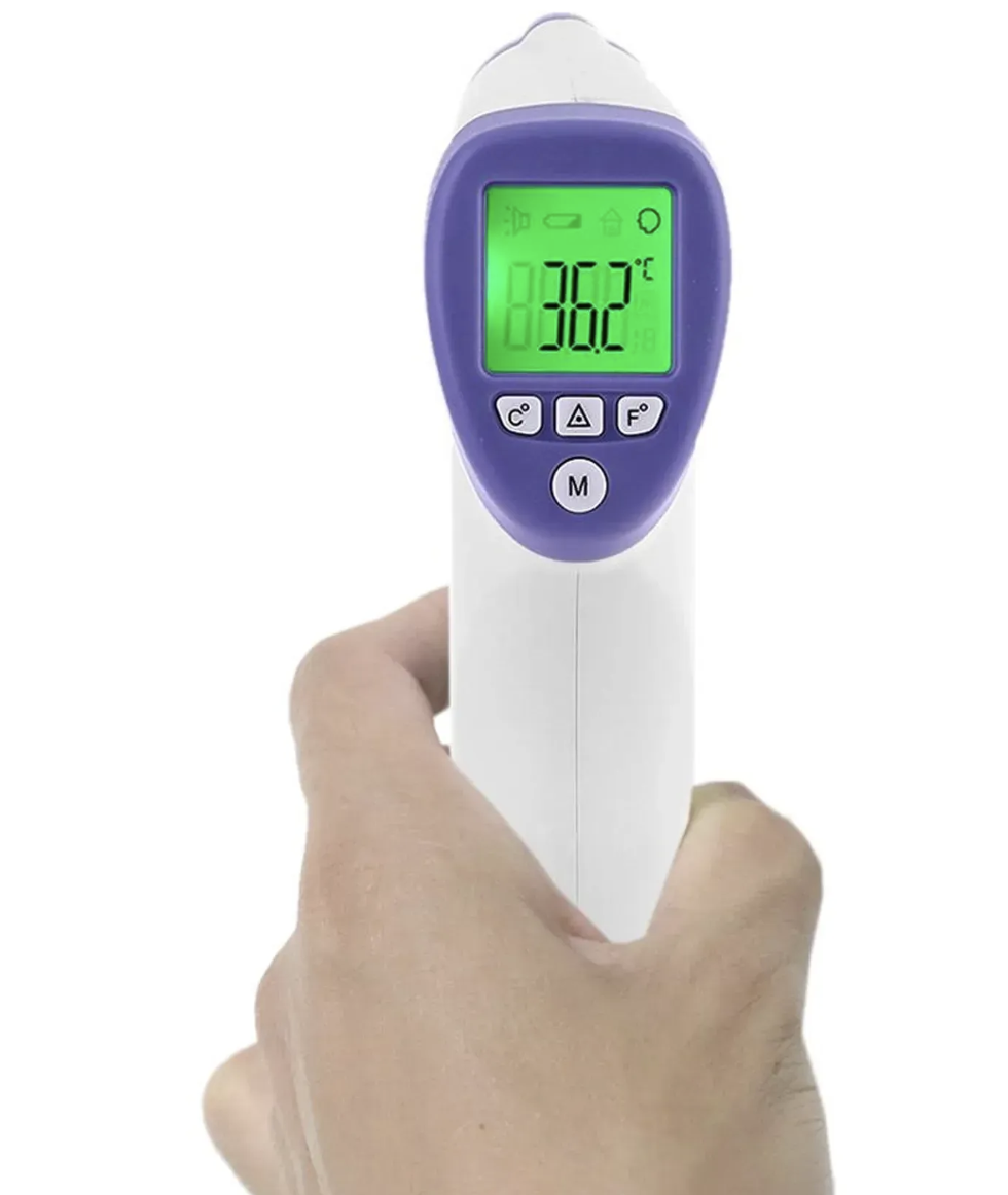 Безконтактний термометр DT-8826 з пам'яттю на 64 вимірювання і точністю ±0,2 °C - мініатюра 2
