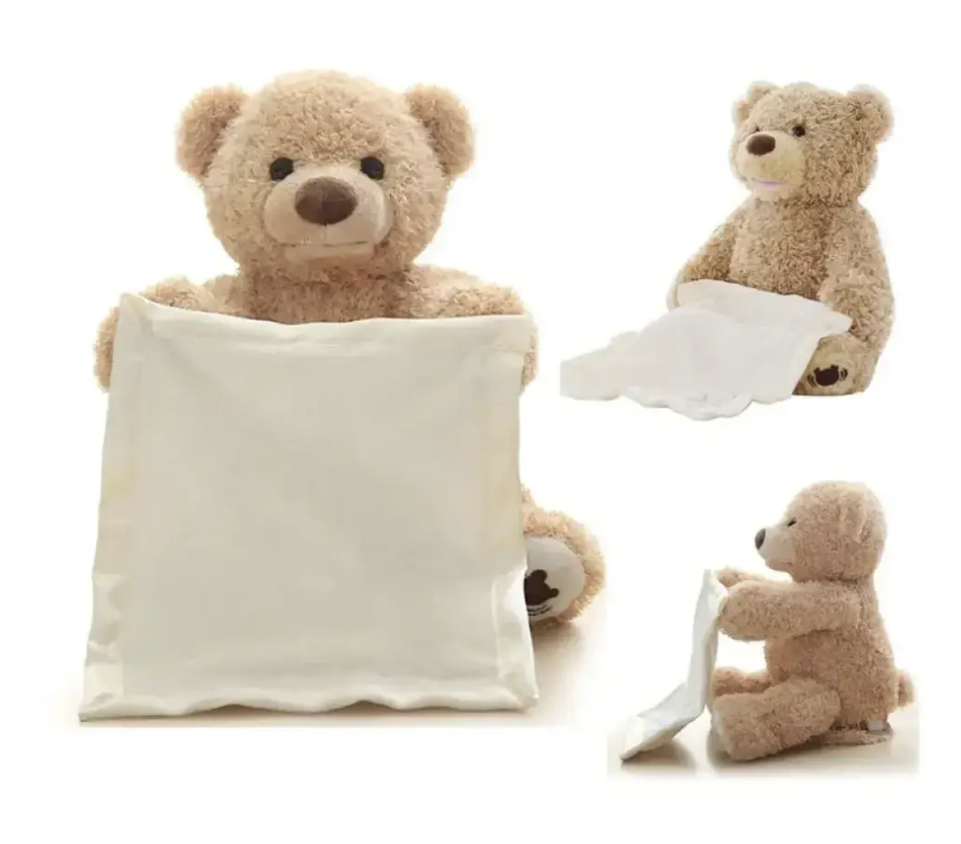 Музичний плюшевий ведмедик 33 см з рухом і мелодіями для дітей від 2 років - мініатюра 3