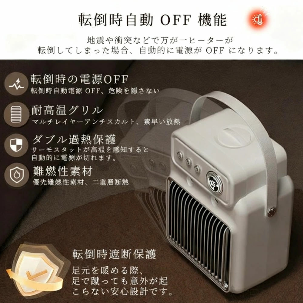 Мініобігрівач 2 в 1 1200 Вт з PTC-нагрівом, зволоженням і таймером - мініатюра 9