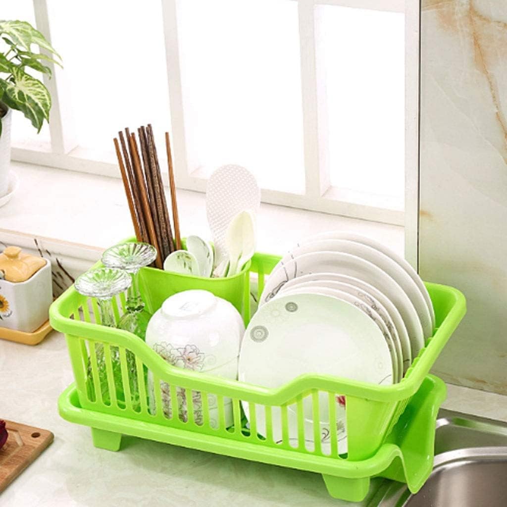 Сушарка для посуду 44 x 24 x 14 см з корзиною для приборів і вентиляцією - мініатюра 6