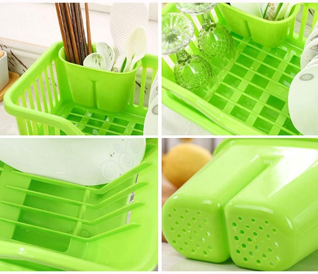 Сушарка для посуду 44 x 24 x 14 см з корзиною для приборів і вентиляцією - мініатюра 7