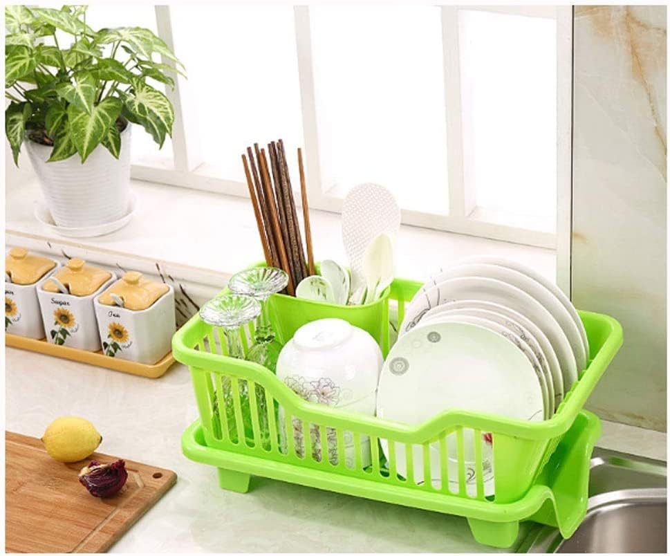 Сушарка для посуду 44 x 24 x 14 см з корзиною для приборів і вентиляцією - мініатюра 9