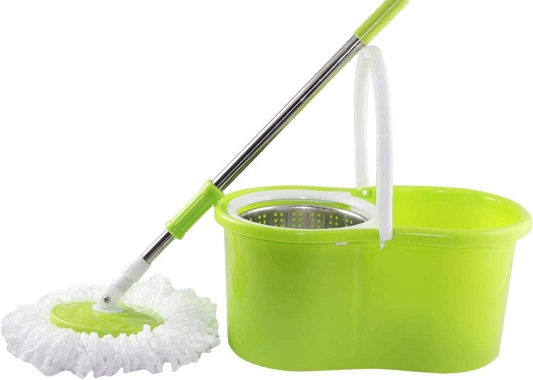 Швабра Spin Mop 360 з відром 10 л, віджимом і двома мікрофібровими насадками - мініатюра 3