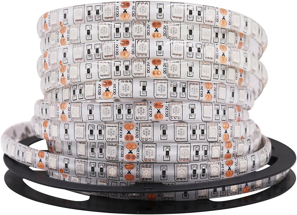 LED-стрічка SMD 5050 RGBW 5 м з білим і кольоровим світлом для декоративного підсвічування - мініатюра 2