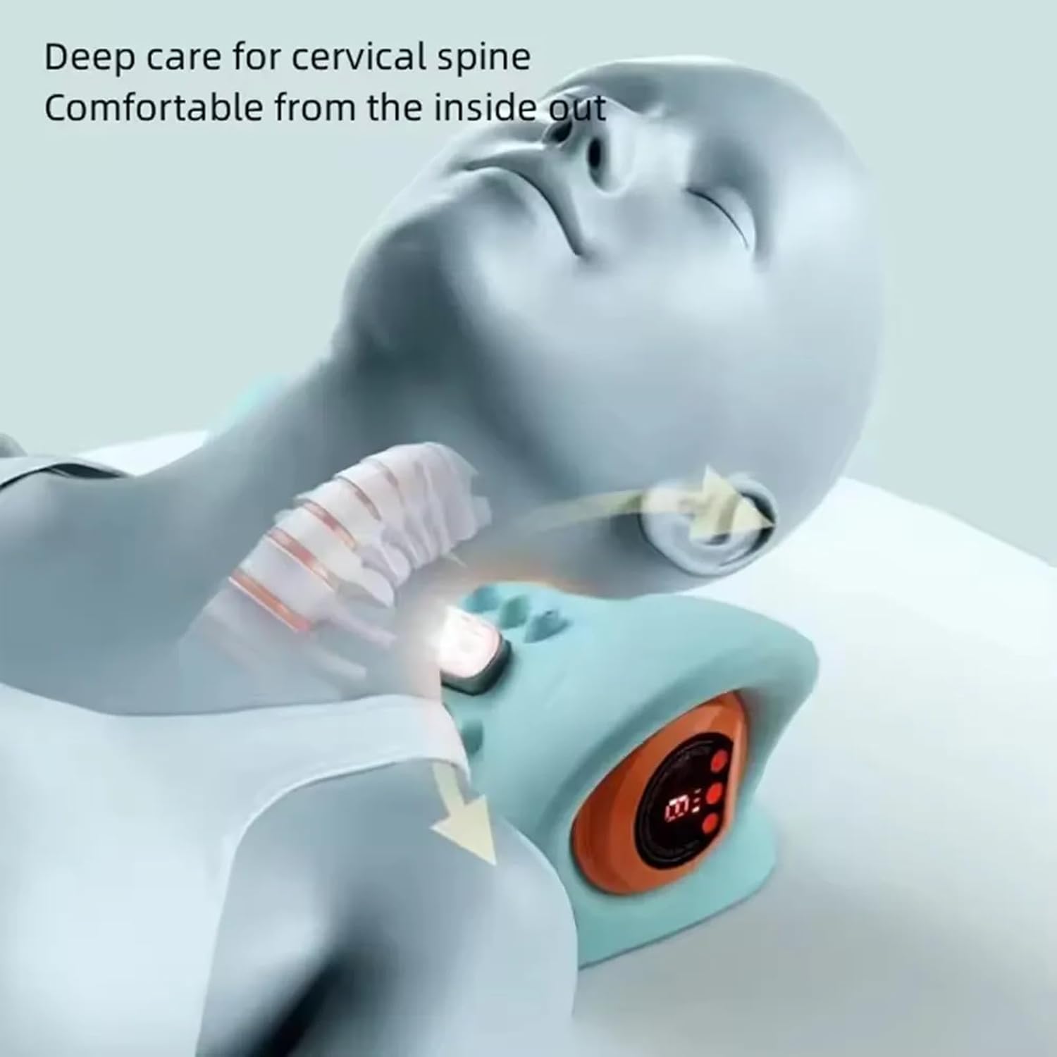 EMS-масажер для шиї з підігрівом, вібрацією і 6 рівнями інтенсивності - мініатюра 7