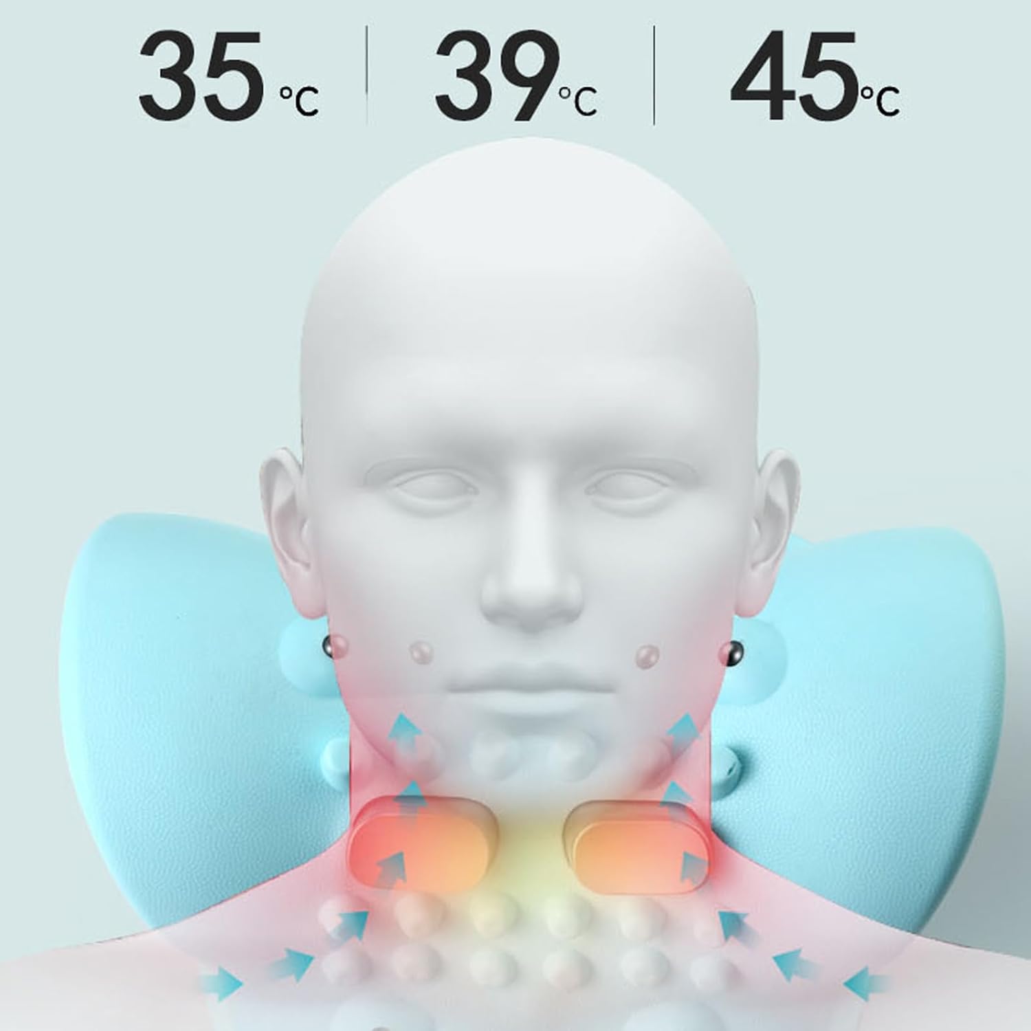 EMS-масажер для шиї з підігрівом, вібрацією і 6 рівнями інтенсивності - мініатюра 8
