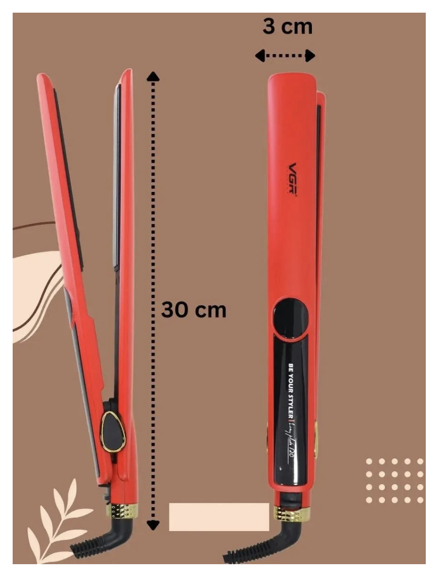 Випрямляч VGR V-518 з LED-дисплеєм і турмаліновими пластинами 150-230 °C - мініатюра 2