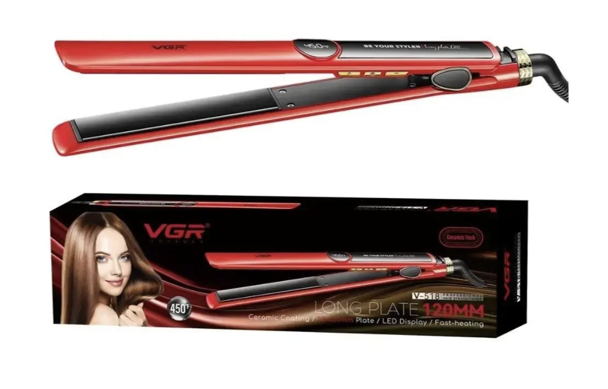 Випрямляч VGR V-518 з LED-дисплеєм і турмаліновими пластинами 150-230 °C - мініатюра 3