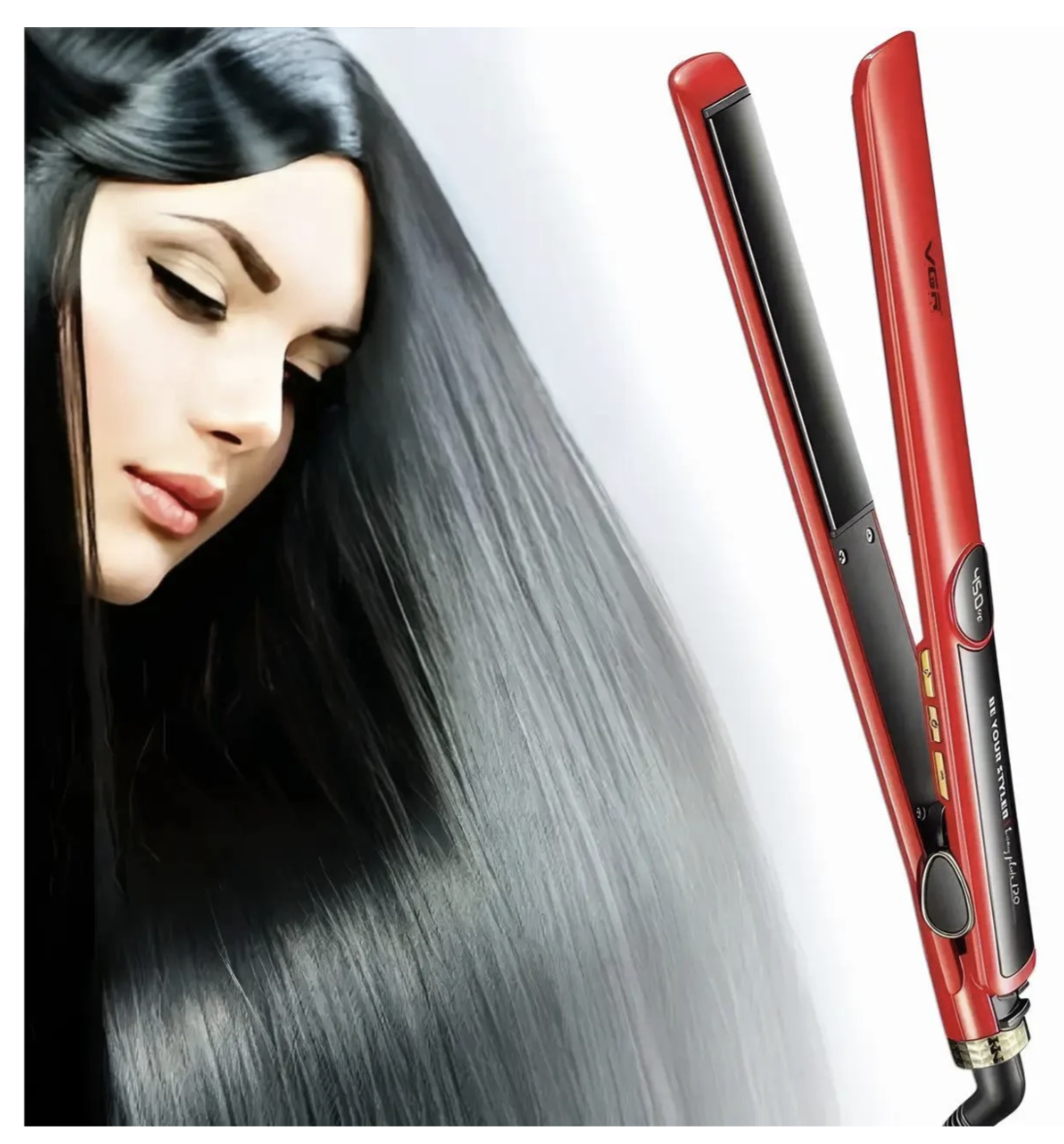 Випрямляч VGR V-518 з LED-дисплеєм і турмаліновими пластинами 150-230 °C - мініатюра 7