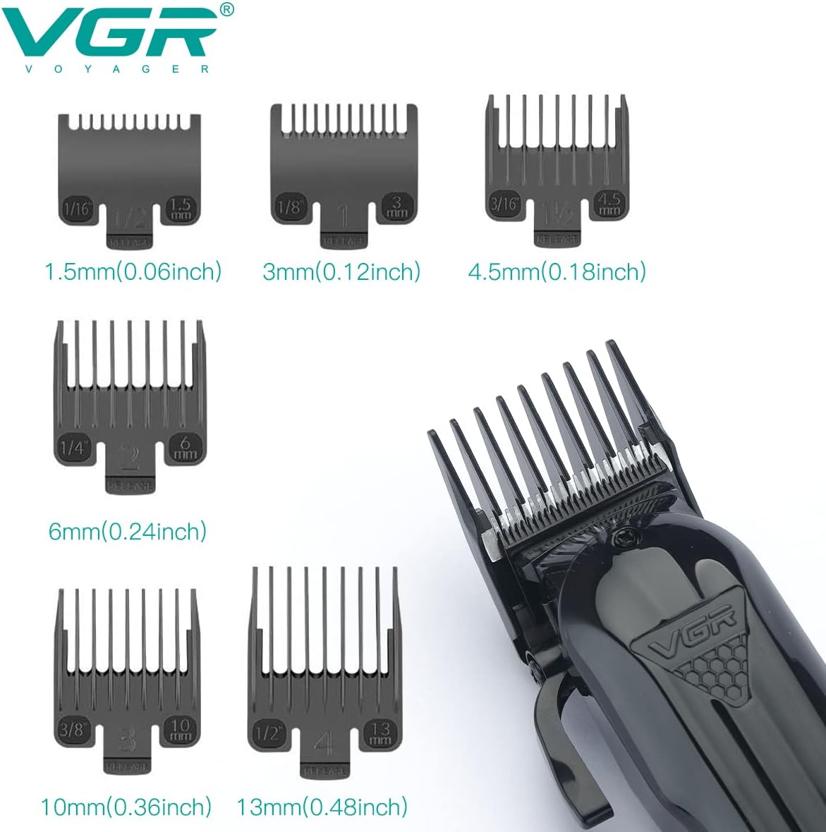Машинка для стрижки VGR V-282 з регулюванням зрізу і автономністю до 200 хвилин - мініатюра 9