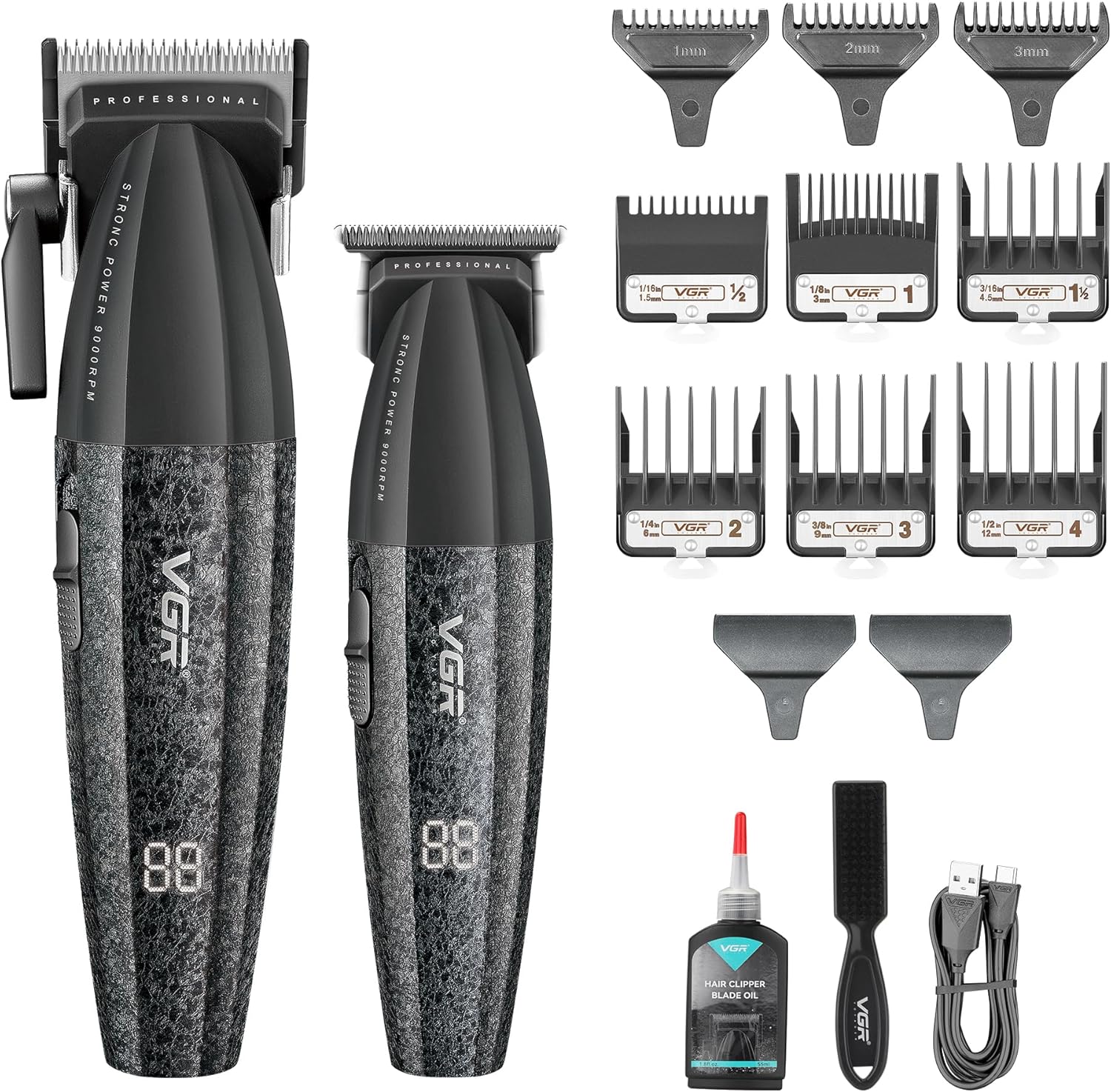 Машинка для стрижки VGR V-640 для стрижки волосся ∙ Професійний набір V-640 для стрижки волосся та бороди