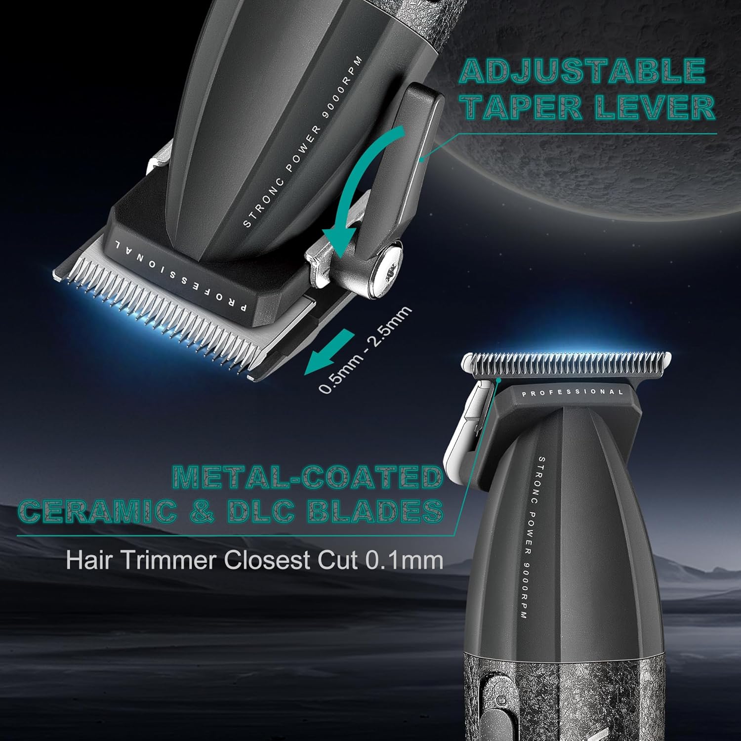 Набір VGR V-640 для стрижки волосся і бороди з машинкою та тримером - мініатюра 2