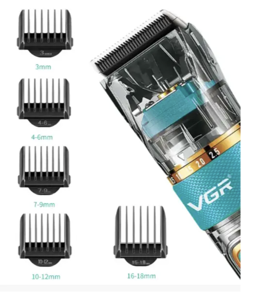 Машинка для стрижки VGR V-695 з LCD-дисплеєм і автономністю до 300 хвилин - мініатюра 4