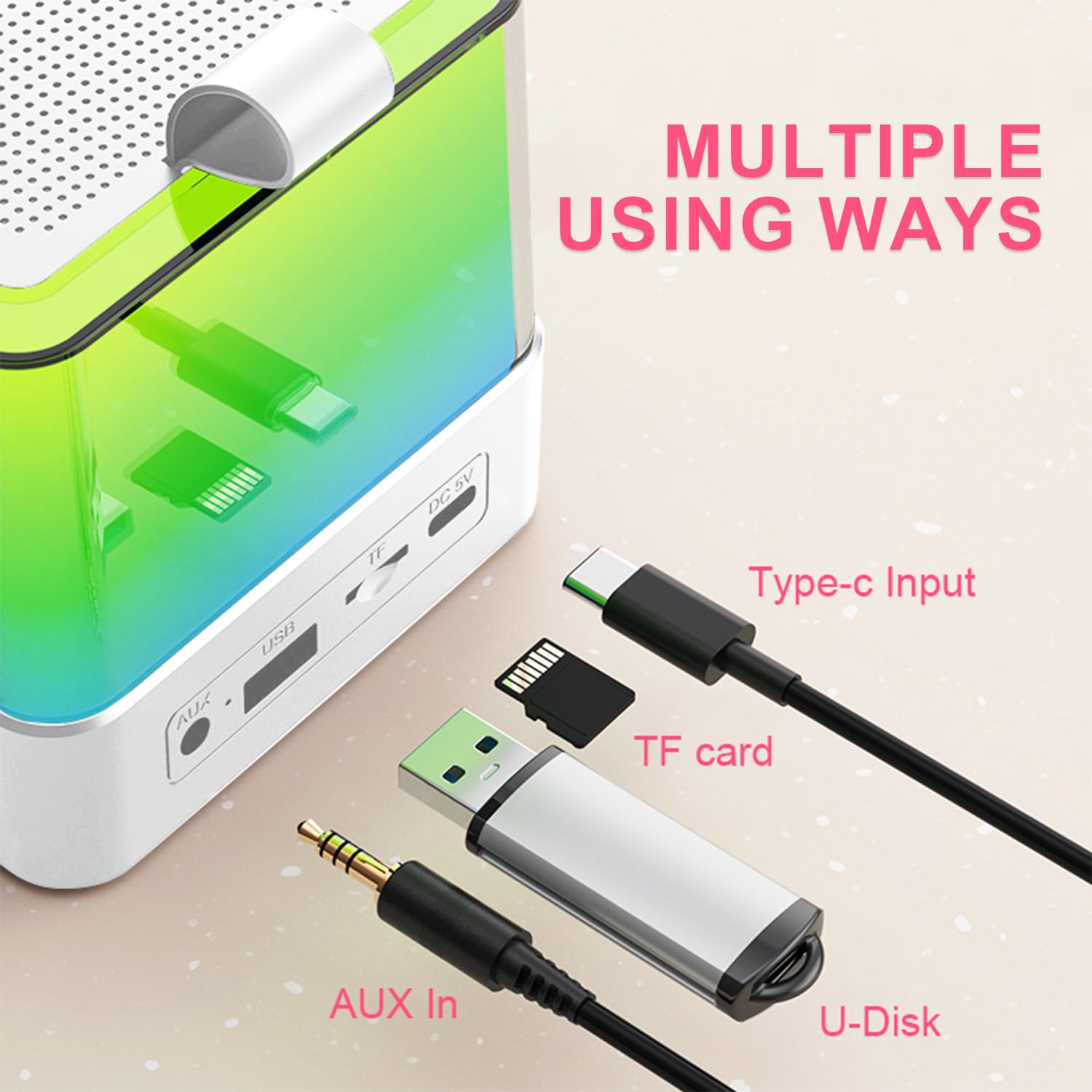 Дитяче караоке K18 з RGB-підсвіткою і 2 мікрофонами - мініатюра 6