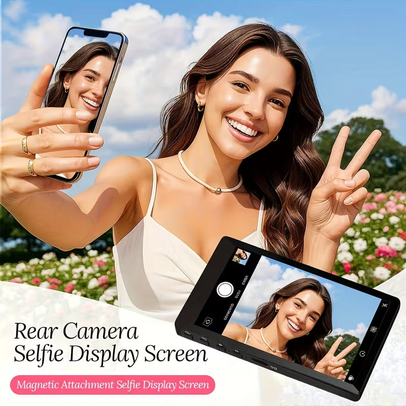 Магнітний селфі-монітор 3.97 дюйма з пультом для зйомки на телефон - мініатюра 6