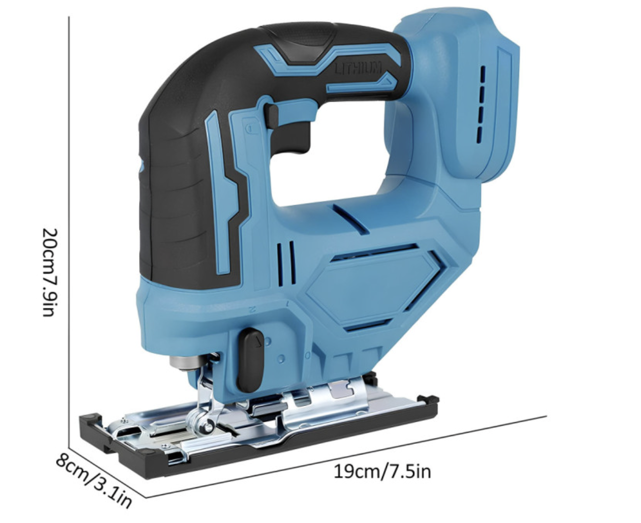 Акумуляторна шабельна пила 48V з 2 акумуляторами для дерева, пластику і металу - мініатюра 7