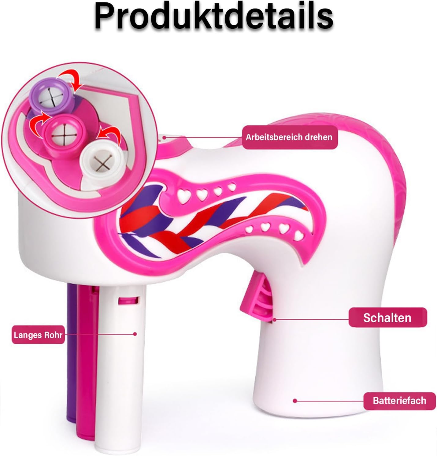 Дитячий набір 892-1 для автоматичного плетіння косичок і гри в перукаря - мініатюра 2