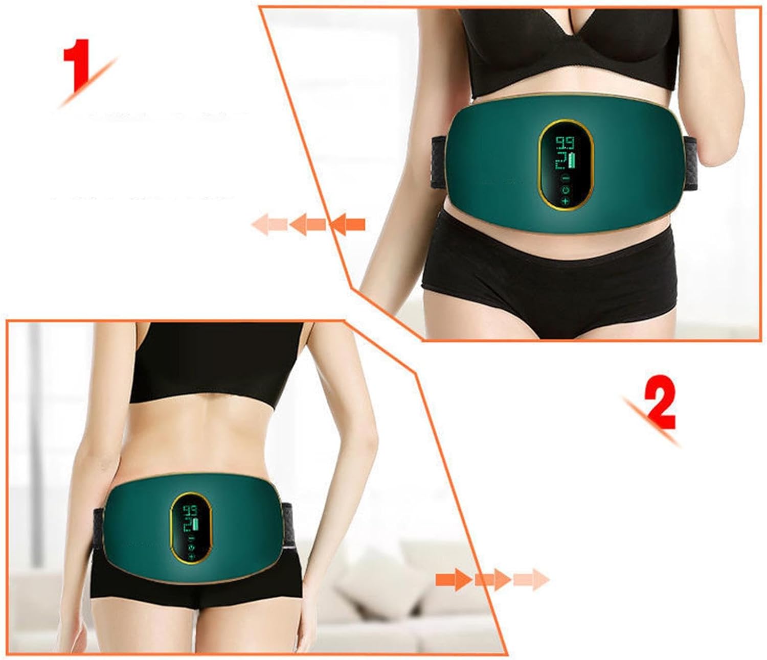 Масажер-пояс DT-785 з підігрівом, таймером і 15 режимами - мініатюра 4