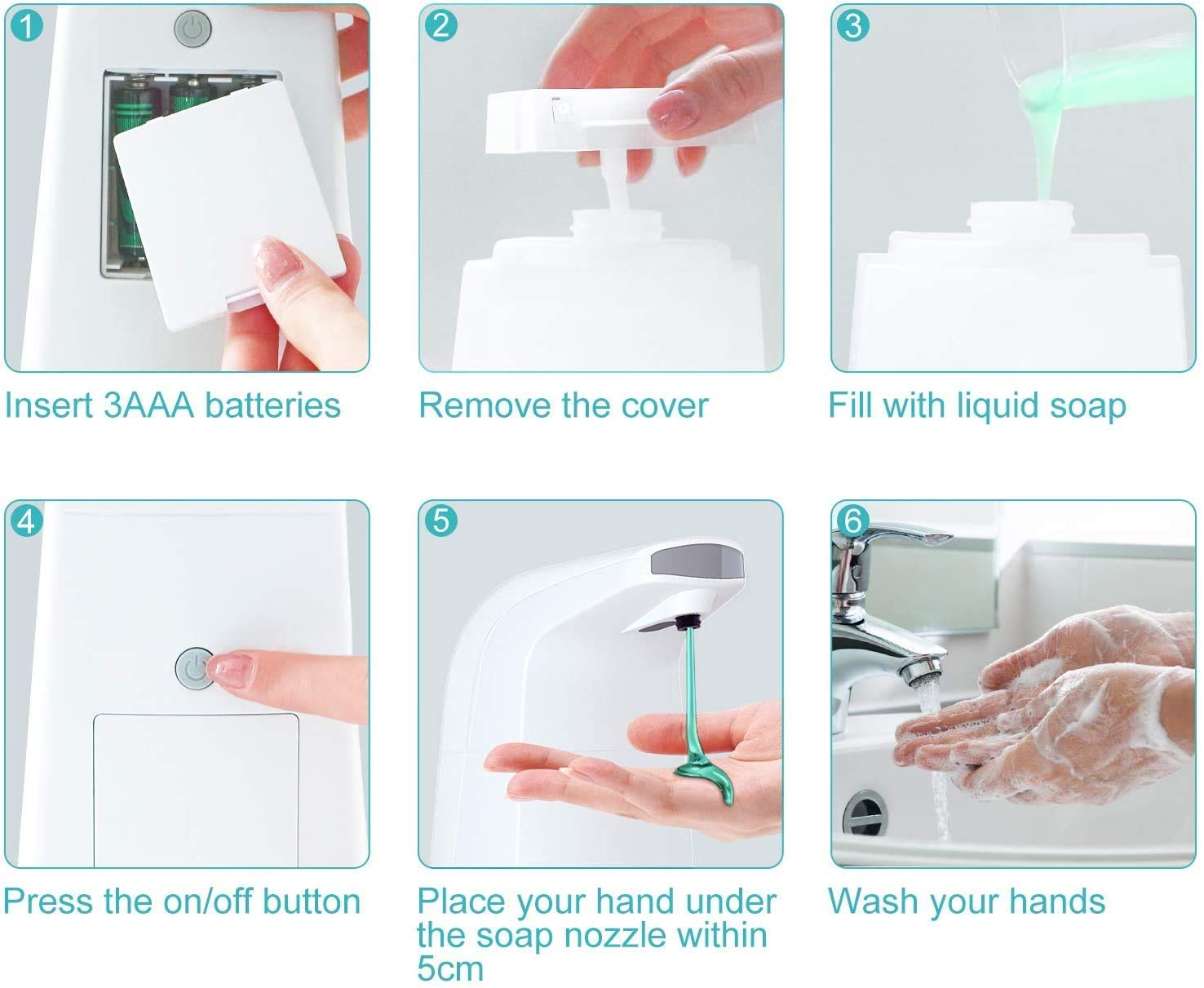 Сенсорний диспенсер для мила Auto Foaming Soap Dispenser з подачею піни - мініатюра 4