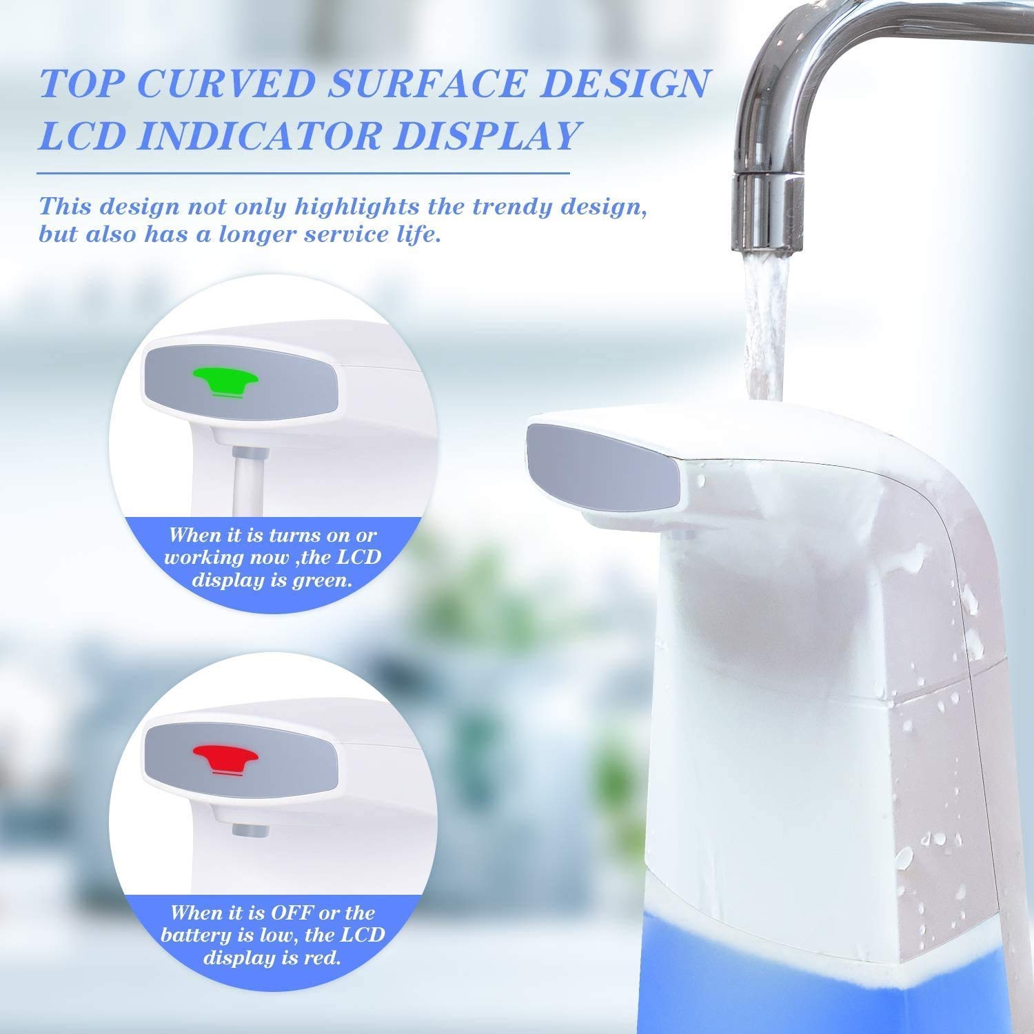 Сенсорний диспенсер для мила Auto Foaming Soap Dispenser з подачею піни - мініатюра 6