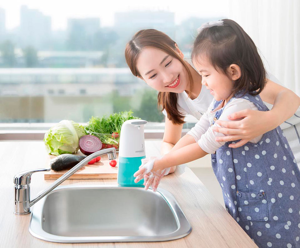 Сенсорний диспенсер для мила Auto Foaming Soap Dispenser з подачею піни - мініатюра 9