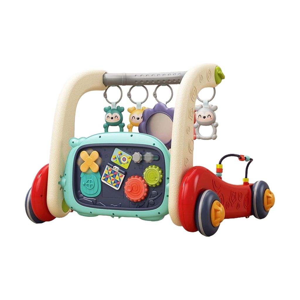 Ходунки 3 в 1 з килимком, бізібордом і музичним піаніно для малюка - мініатюра 9