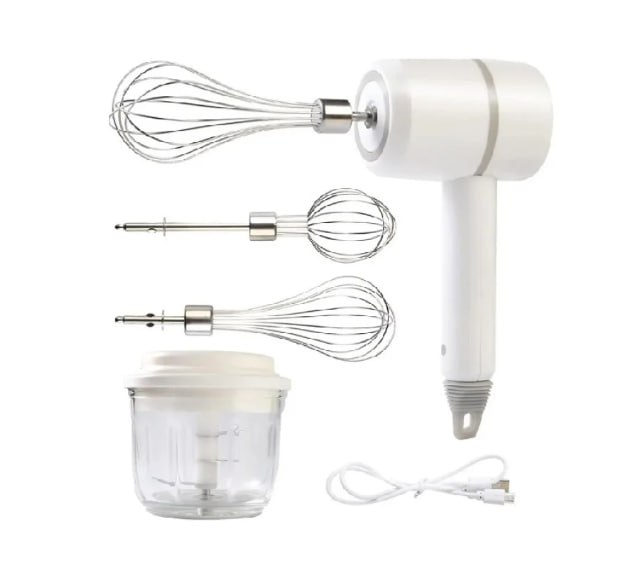 Бездротовий міні-міксер 3 в 1 на акумуляторі для збивання і подрібнення - мініатюра 10