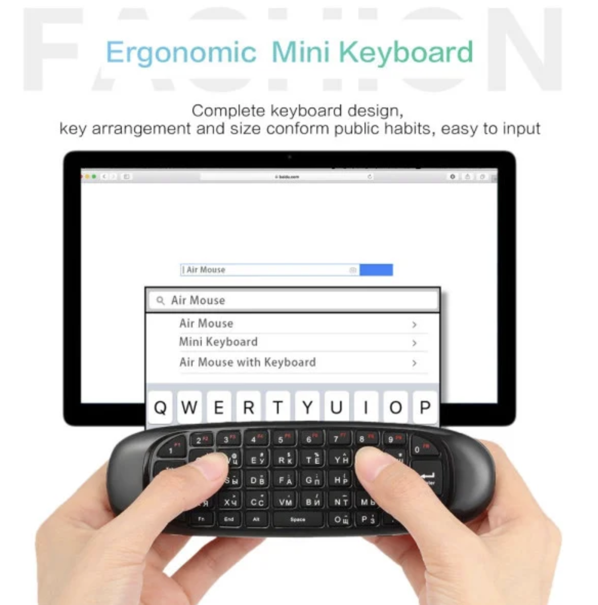 Бездротова клавіатура G20 з Air Mouse для ТВ, приставок і ПК - мініатюра 6
