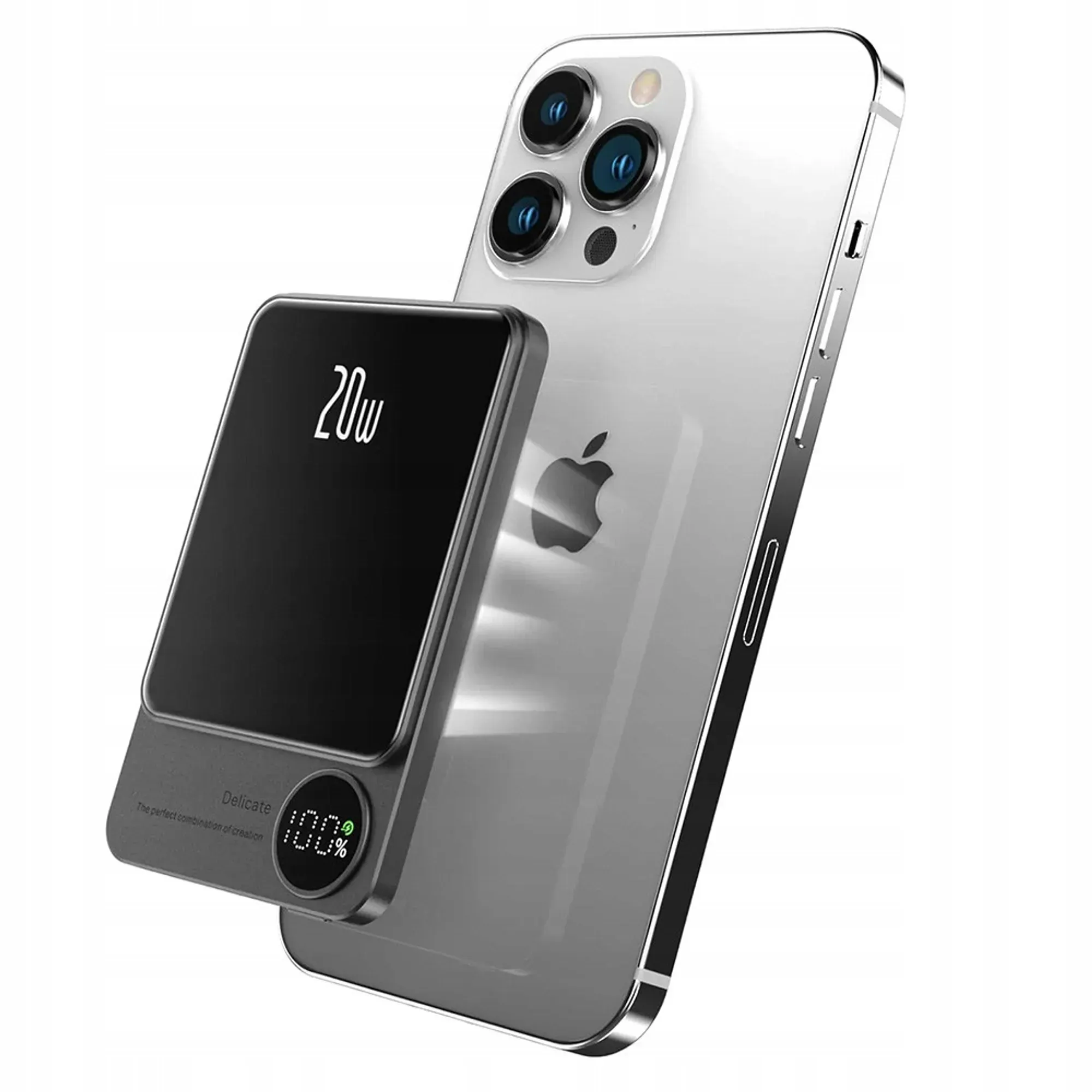 Бездротовий power bank Q9 5000 mAh з MagSafe і алюмінієвим корпусом - мініатюра 2