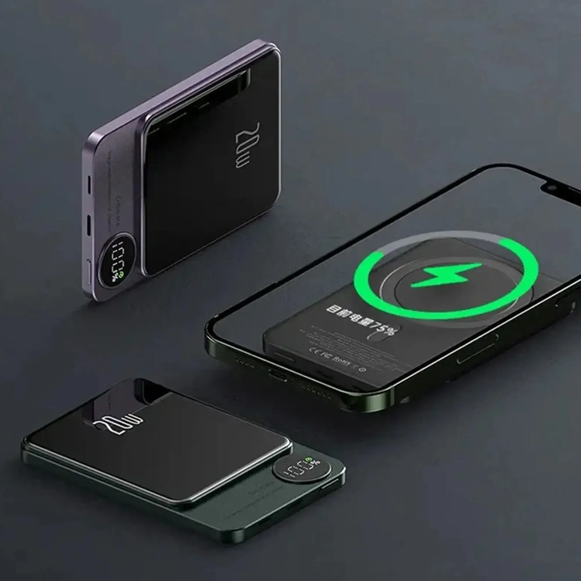 Бездротовий power bank Q9 5000 mAh з MagSafe і алюмінієвим корпусом - мініатюра 5