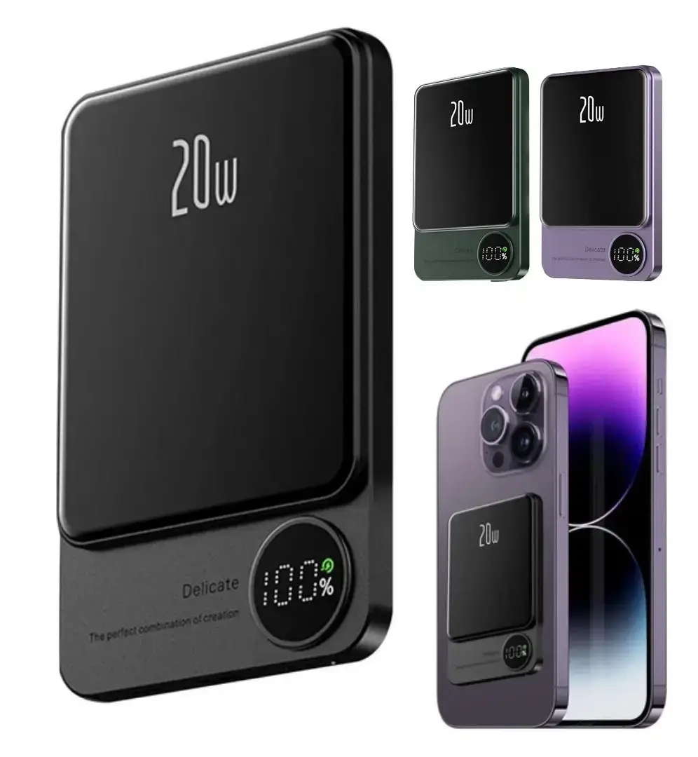 Бездротовий power bank Q9 5000 mAh з MagSafe і алюмінієвим корпусом - мініатюра 8