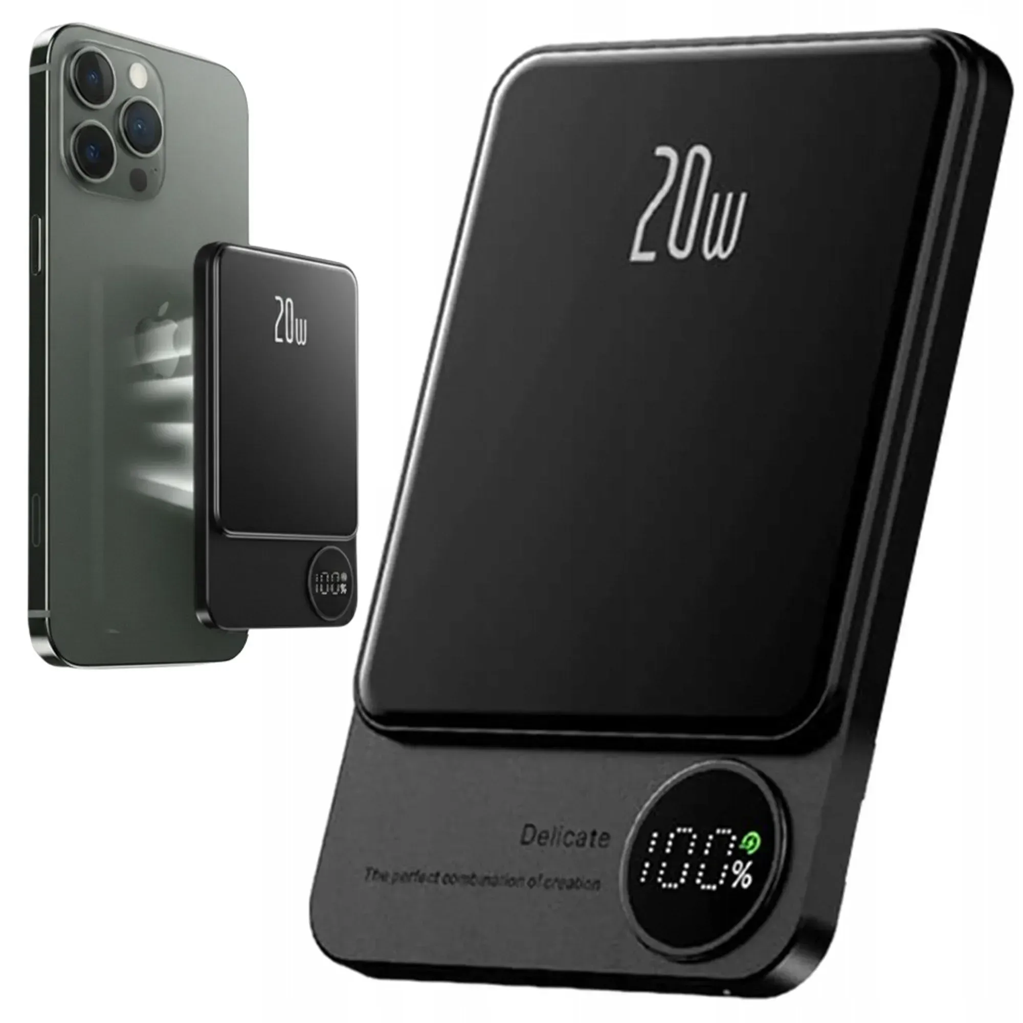 Бездротовий power bank Q9 5000 mAh з MagSafe і алюмінієвим корпусом - мініатюра 9