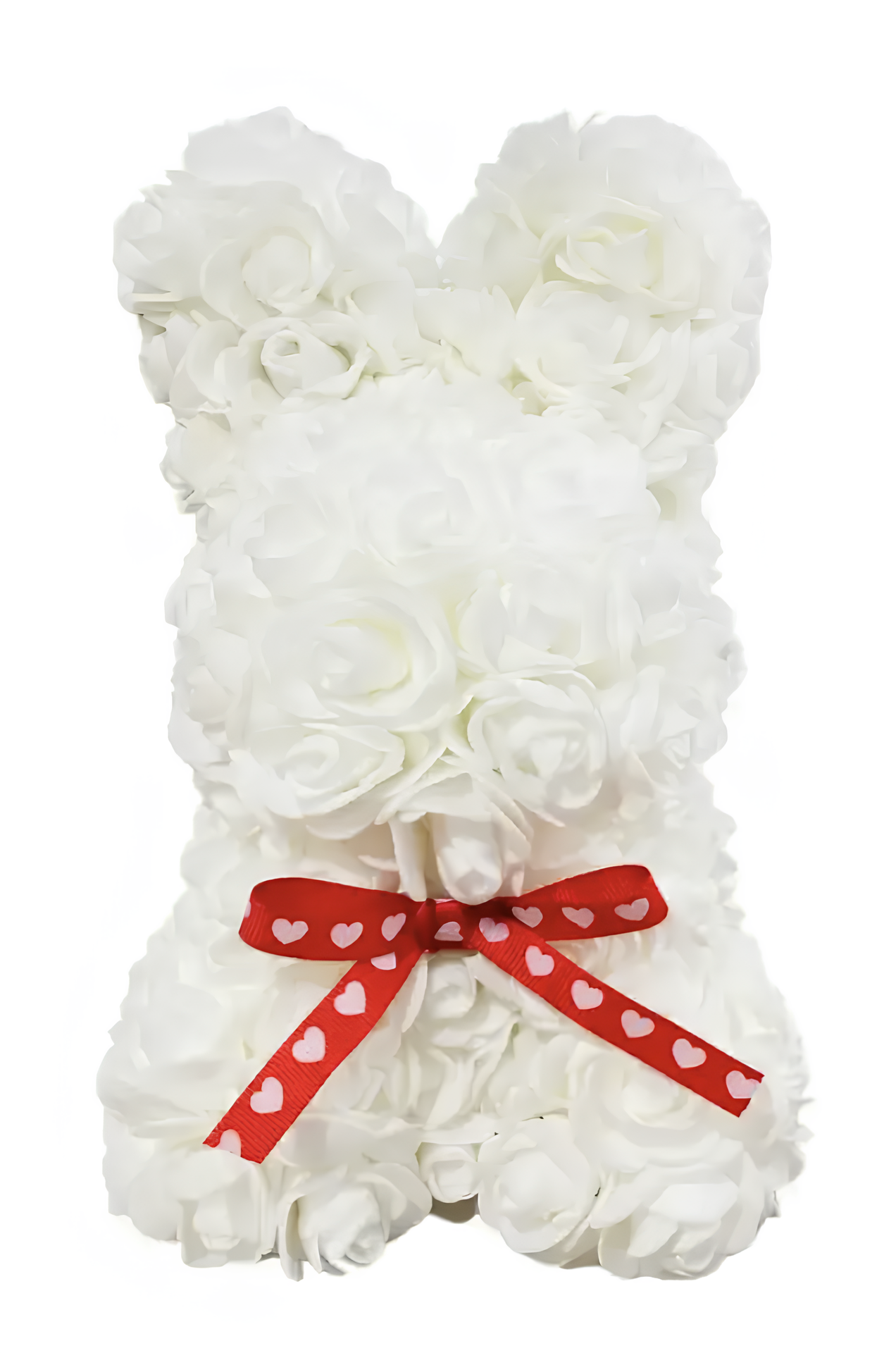 Подарунок Зайчик з троянд KR-21 для вираження кохання ∙ Декоративний 3D зайчик KR-21 в подарунковій коробці